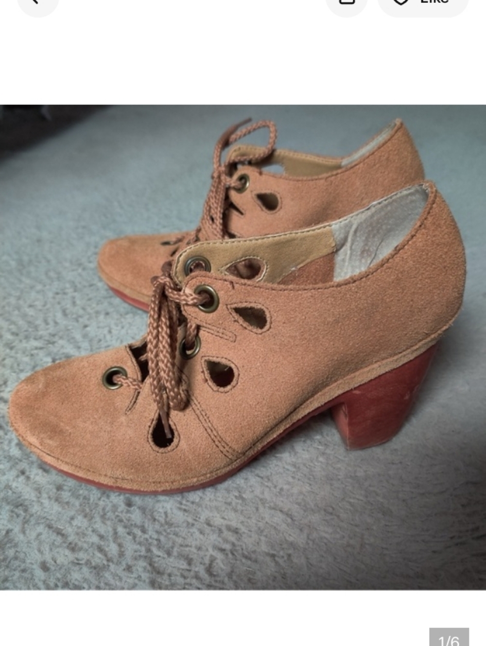 Latigo Anthropologie Brown Suede Lace up Cabo Booties 8 Boho Festival Hippie
